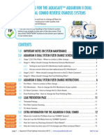 Aquasafe Aquarium II Dual Upkeep Instructions and Filter Change Schedule