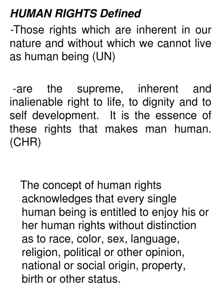 Inherent Human Rights Explained | PDF | Natural And Legal Rights ...