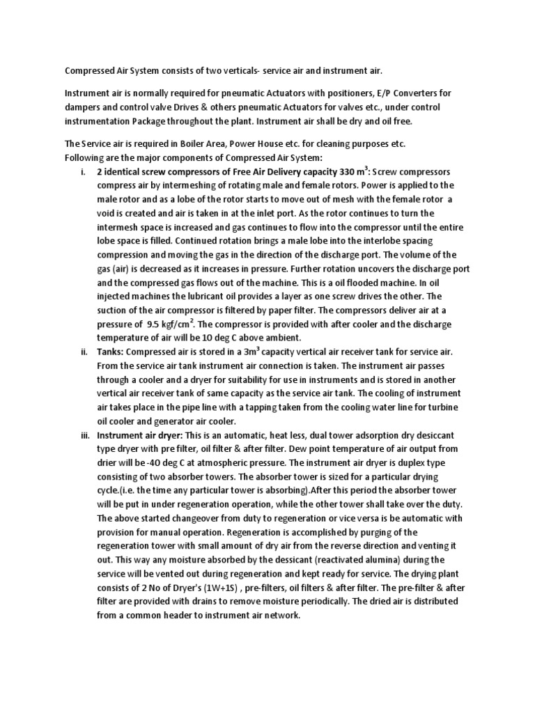 Compressed Air System | PDF
