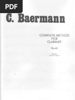 Carl Baermann Complete Method For Clarinet - 