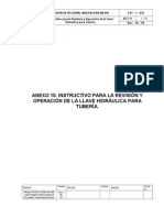ANEXO 10. EXT - I - 034. Revisión y Operación de La Llave Hidráulica para Tubería.