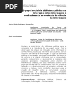 papel social da biblioteca pública