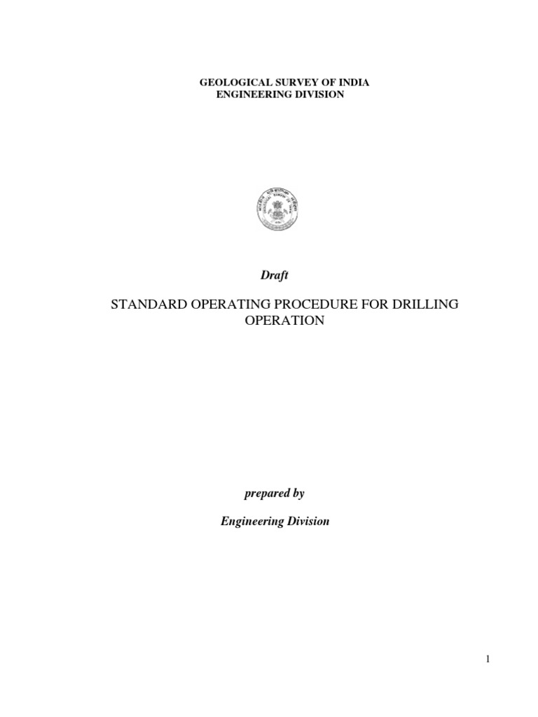 Standard Operating Procedure for Drilling | PDF | Drilling Rig | Casing ...