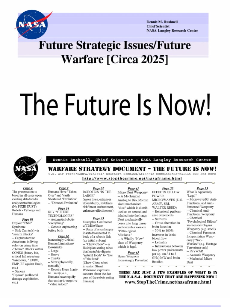 NASA Future Strategic Issues / Future Warfare [Circa 2025]