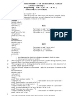 Dharmsinh Desai Institute of Technology, Nadiad (Deemed University) Computer Programming SEM - I (EC / IC / CH /CL) Assignment / Tutorial