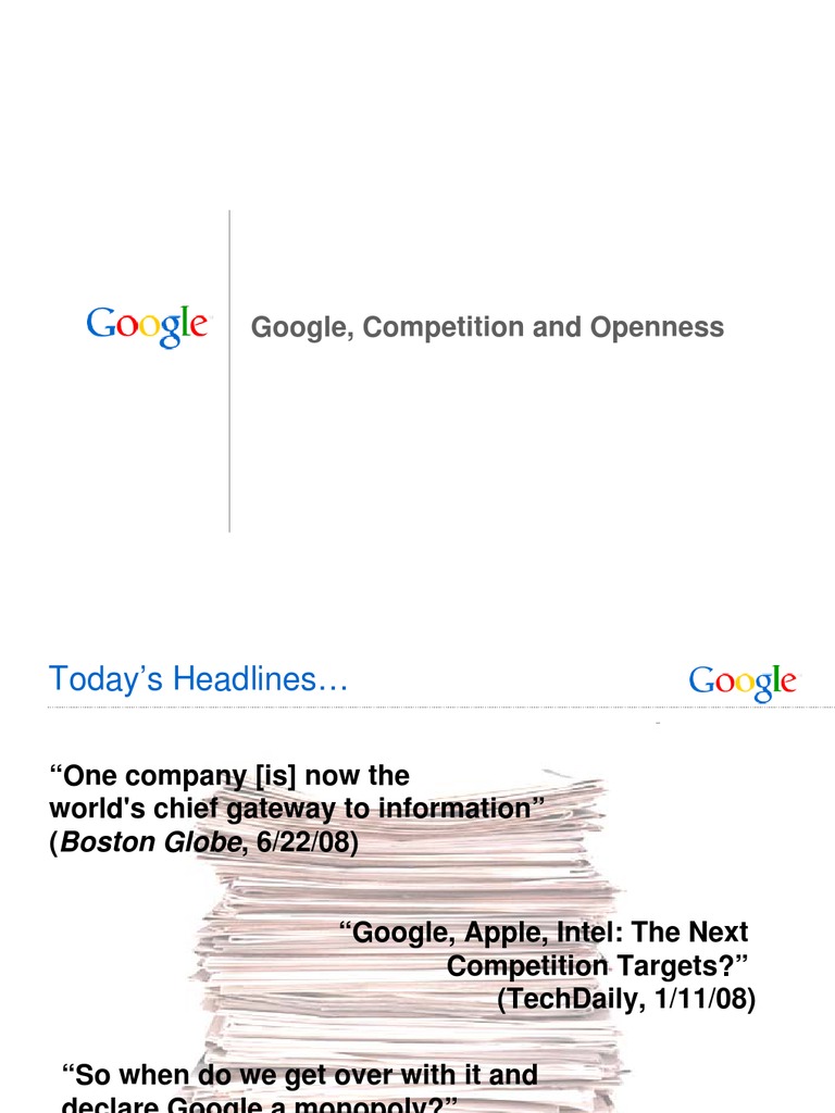 Google and Competition Preso | PDF | Advertising | Search Engine ...