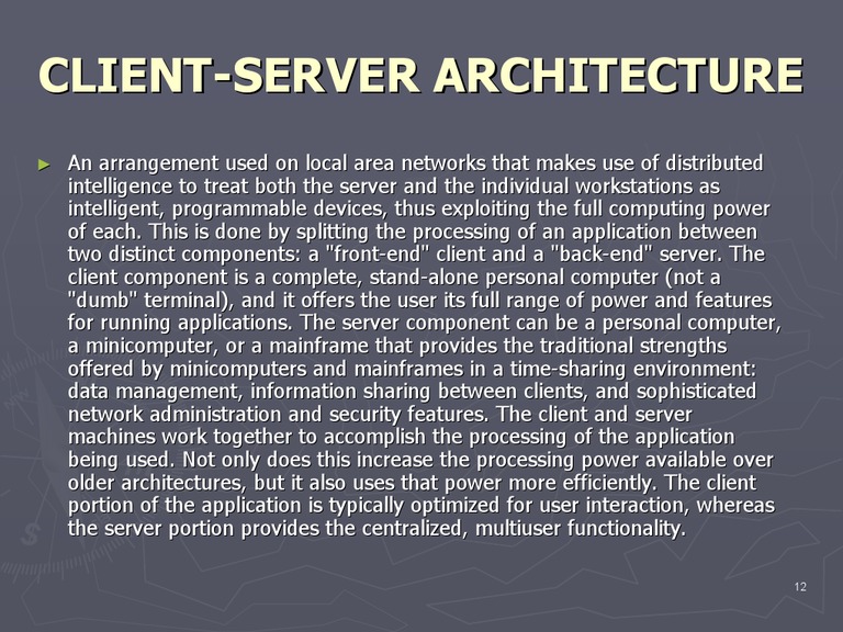 Client Server Architecture | PDF