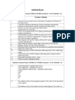 LESSON PLAN Microprocessor Lectures