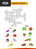 Vegetables Crossword