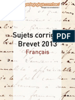 Corrigé Brevet 2013 - Français PDF