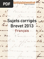 Corrigé Brevet 2013 - Français PDF