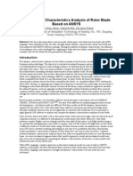 The Dynamic Characteristics Analysis of Rotor Blade Based On ANSYS