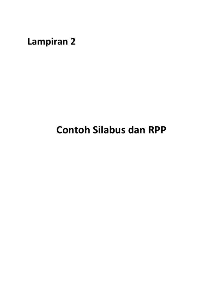 Contoh Silabus dan RPP K13 IPA SMP | PDF
