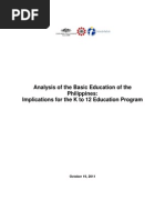 Download Analysis of the Basic Education of the Philippines Implications for the K to 12 Education Program by Carlo Magno SN150720396 doc pdf