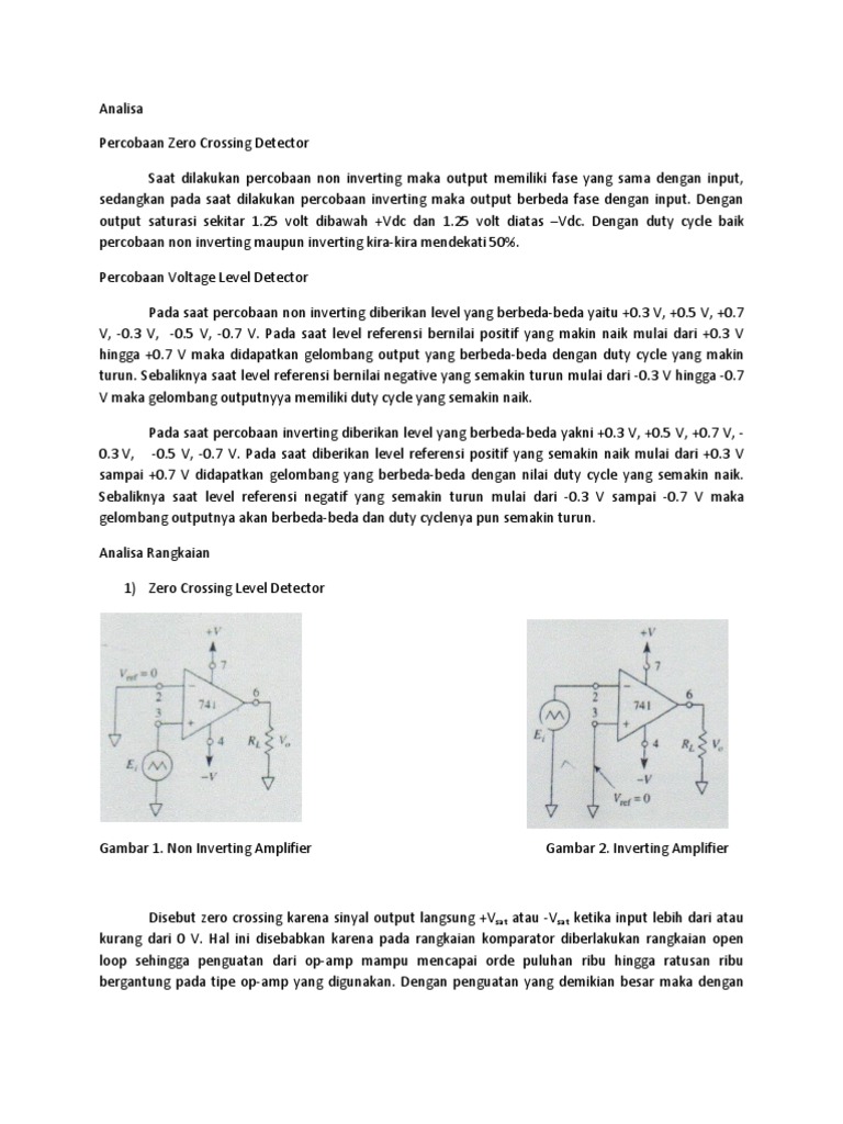 Analisa Praktikum Komparator