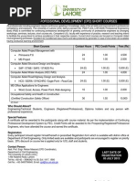 CPD Short Courses in Summer 2013 by the University of Lahore With Regn 