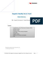 YEL-SD Supplier Score Card 2012 Manual Version 2