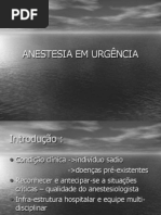 Anestesia em Urgência