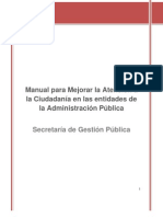 Manual para Mejorar La Atención Ala Ciudadanía en Las Entidades de La Administración Pública Del Perú - 2013