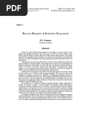 Bicycle Helmets: A scientific evaluation