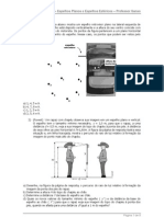 1 Lista de Exercícios - Espelhos Planos e Espelhos Esféricos - Professor Ganso