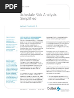 Schedule Risk Analysis Simplified: by David T. Hulett, Ph. D