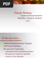 Greedy Strategy: Algorithm: Design & Analysis