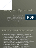 Manajemen Operasional, Forecasting