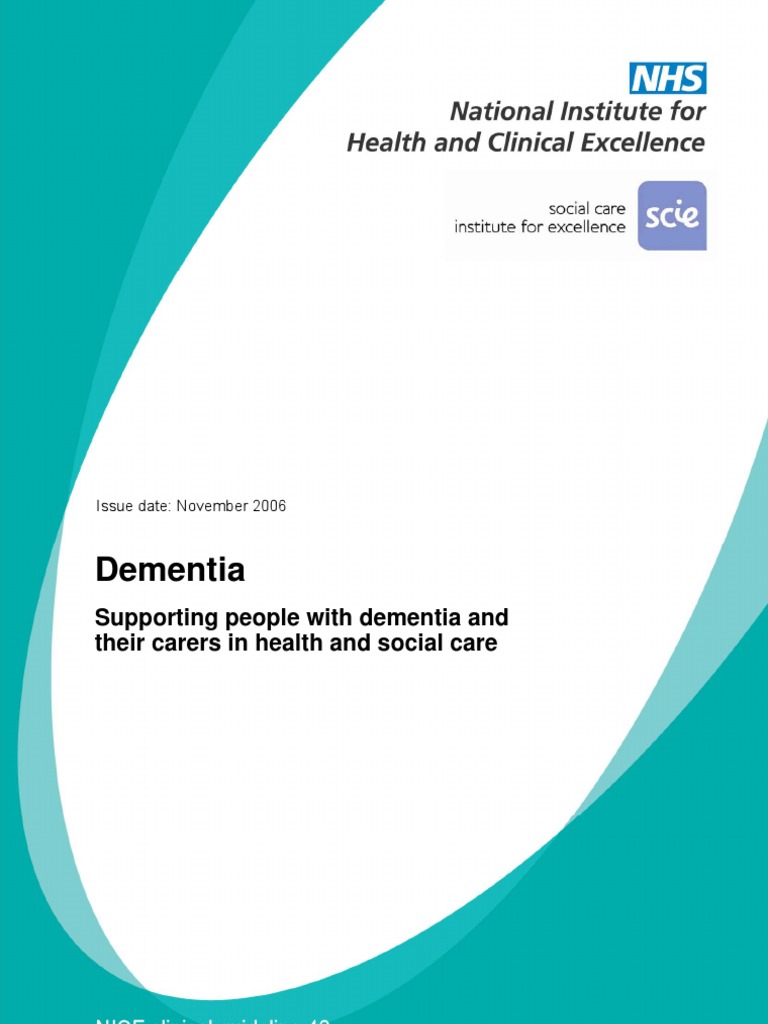 NICE Guidelines Of Genetic And Dementia Dementia Caregiver Free 