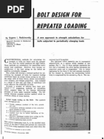 Bolt Design For Repeated Loading