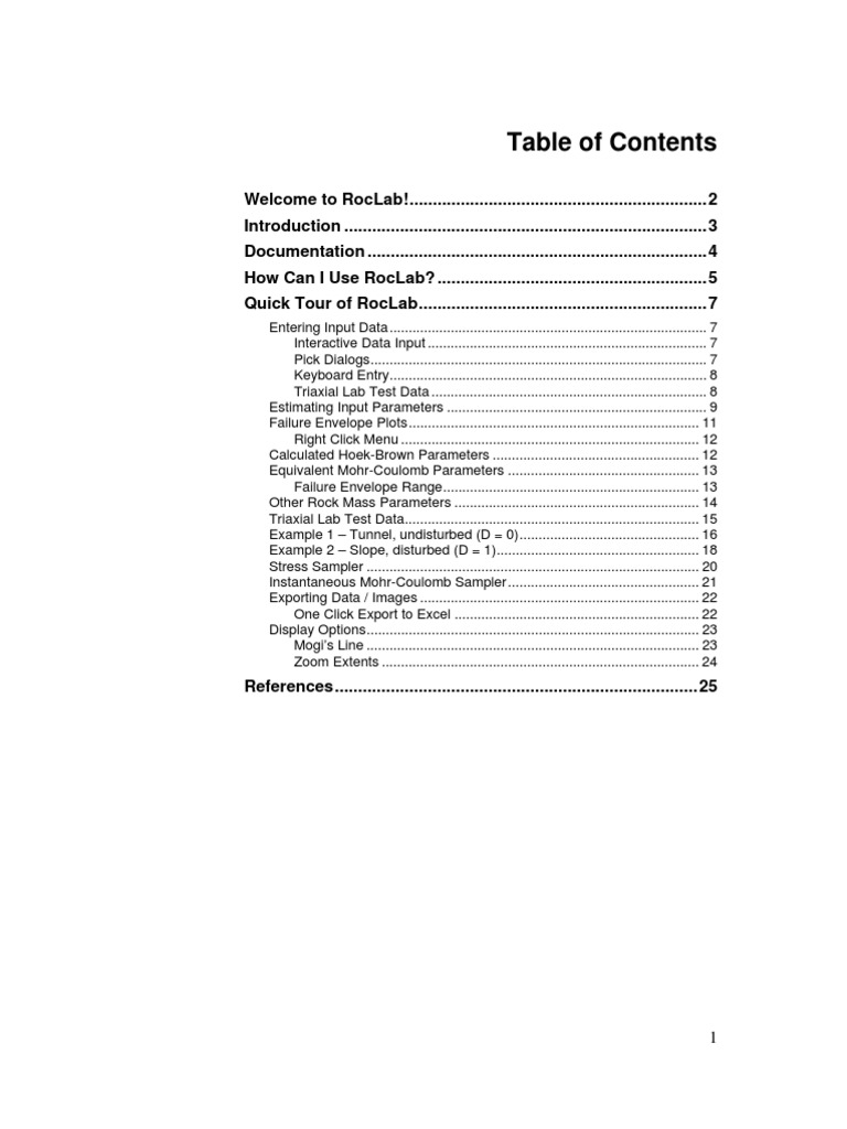 RocLab: Rock Mass Strength Analysis Tool | PDF | Computers | Technology ...