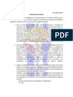 COMUNICADO PÚBLICO 19-04-13