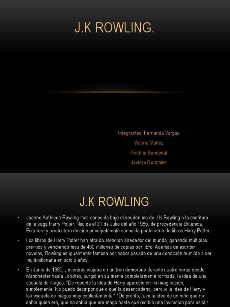 J.K Rowling | PDF | J. K. Rowling | Harry Potter