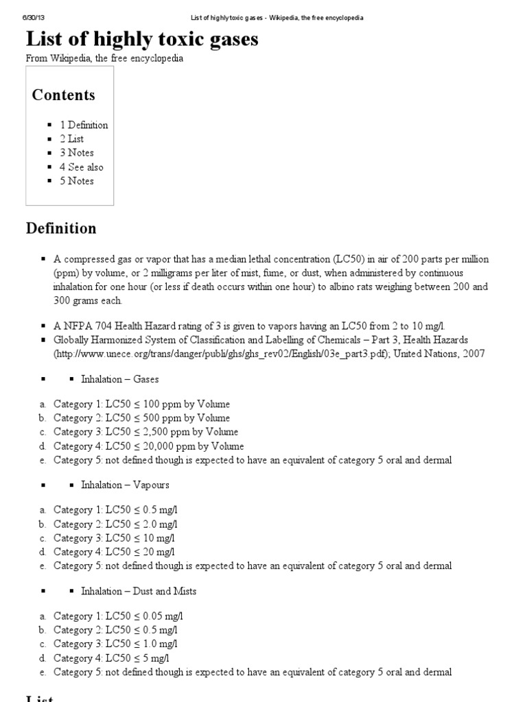 List Of Highly Toxic Gases Wikipedia The Free Encyclopedia