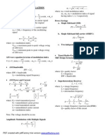 COMMUNICATIONS Formulas and Concepts