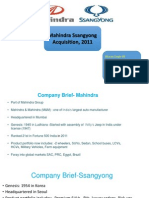 Merger and Acquisition of M&M and SSangyong