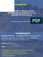 Definición y Cálculo de Las Partidas de Transporte