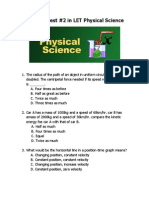 Practice Test 2 in LET Physical Science