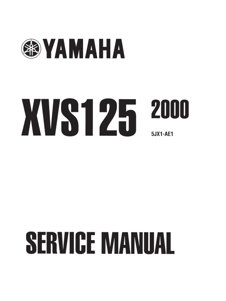 Yamaha XVS 125 '00 - Service Manual | PDF | Clutch | Piston