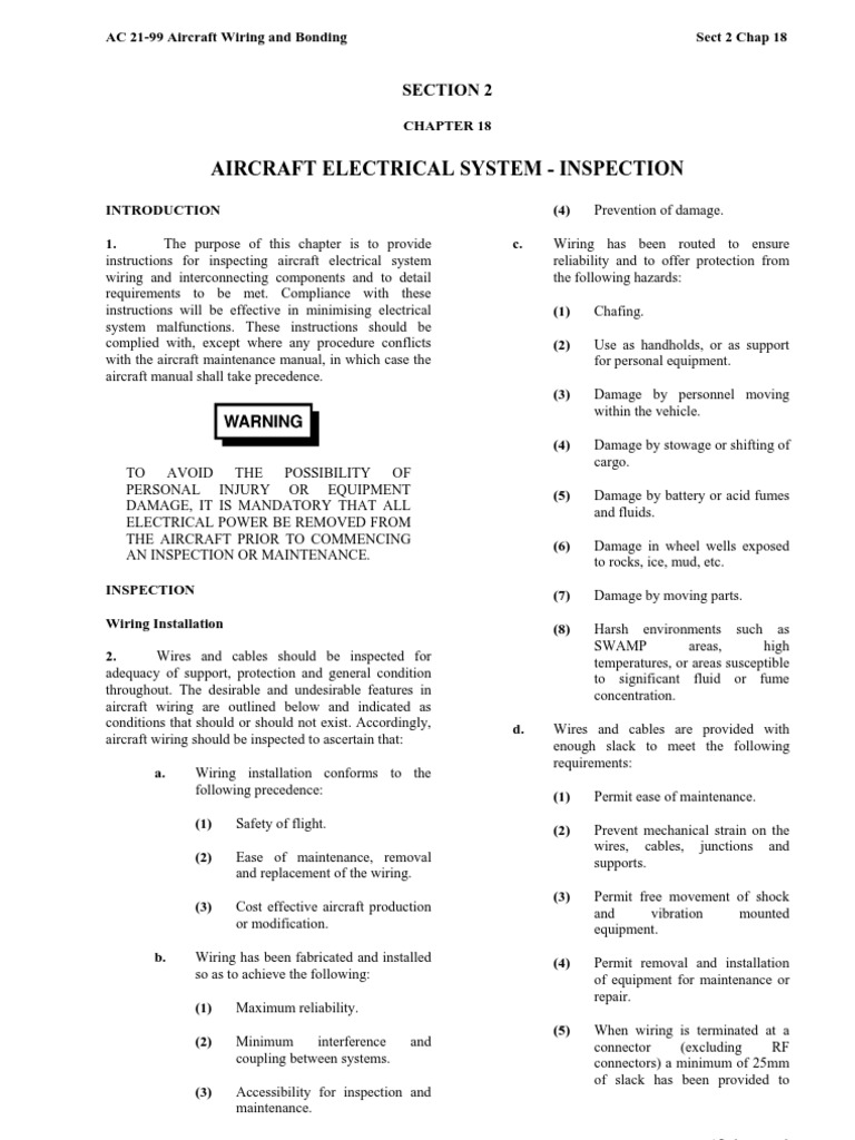 AC 21-99 Aircraft Wiring Inspection Guide | PDF | Electrical Connector ...