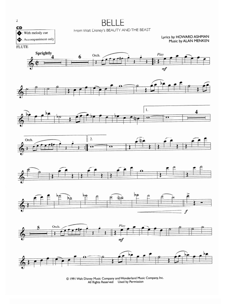 Disney Movie Hits - Flute | PDF