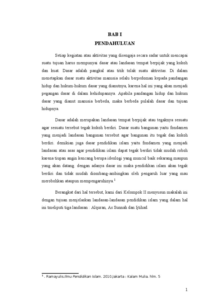 Makalah Landasan Pendidikan Islam Besar