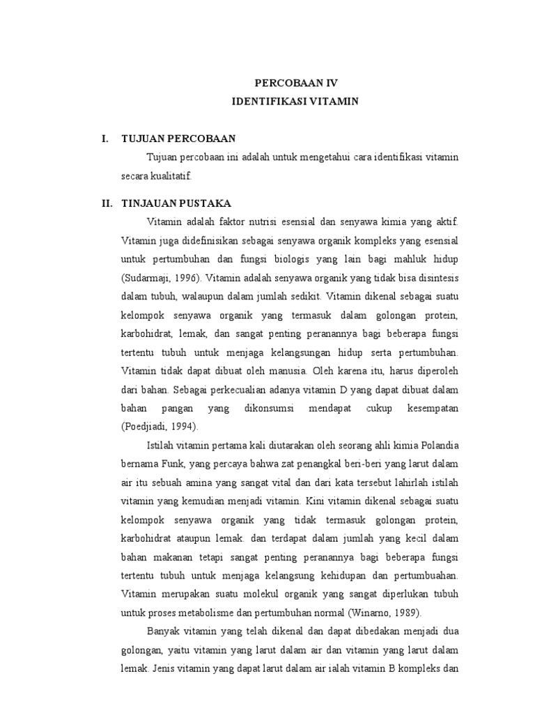 4 Identifikasi Vitamin