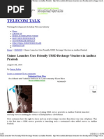Download Uninor Launches User Friendly USSD Recharge Vouchers in Andhra Pradesh by vkrm14 SN150872505 doc pdf