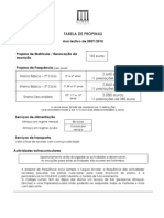 Tabela de Propinas.20092010