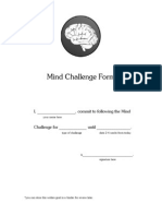 Mind Challenge Form: I, - , Commit To Following The Mind