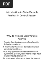 Introduction To State Variable Analysis in Control System