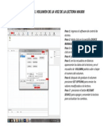 Configuracion de Volumen de Lectora MA300