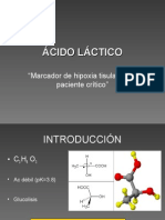 Ácido láctico: marcador de hipoxia tisular