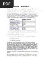 Ethernet Frame Size-BW Calculations